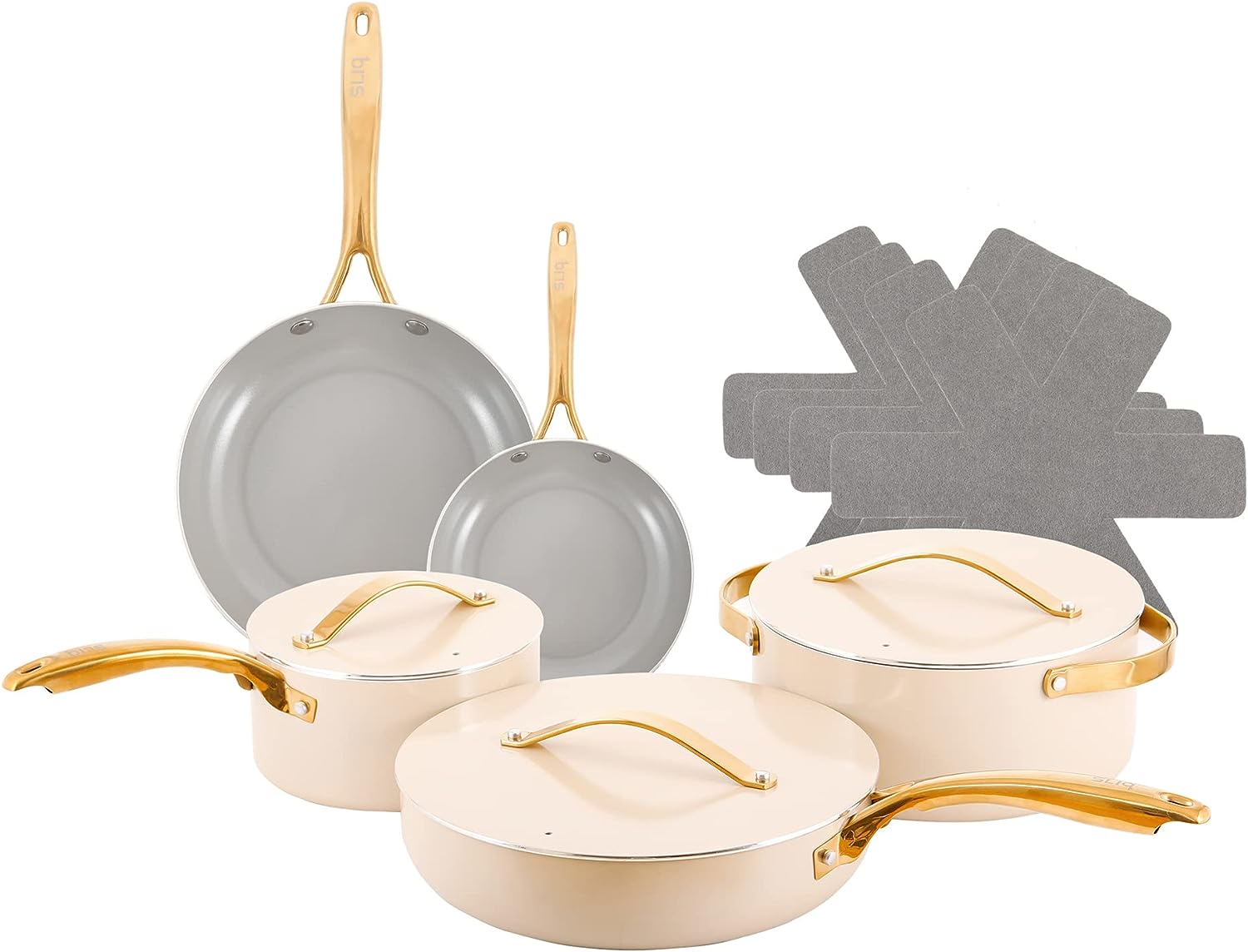 Ceramic Pots and Pans Set - Nonstick Cookware Sets Non Toxic Cookware Set,  PFOA